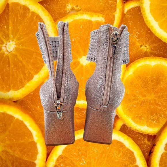 Jewel Badgley Mischka Zip Back High Heels Size 6 - Picture 4 of 7